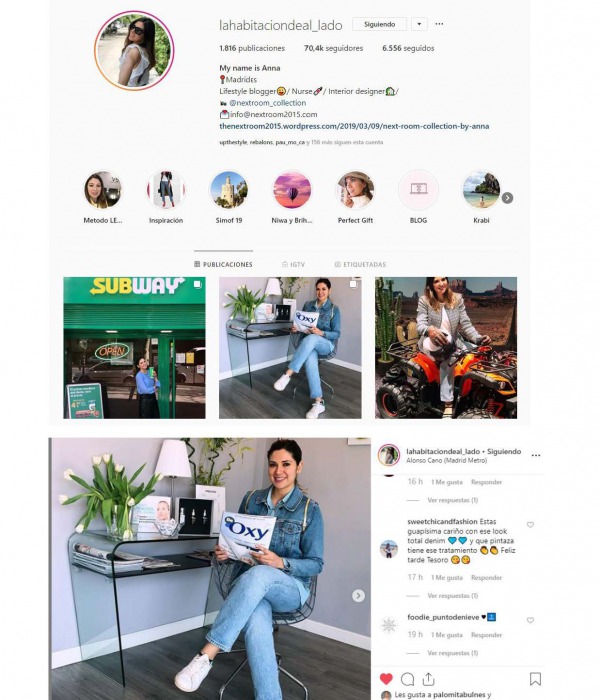 Instagram lahabitaciondeal_lado - Marzo 2019